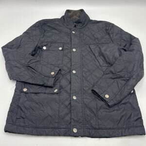 Maker and Company Men’s Size LARGE Nylon Windbreaker Jacket Full zip Black